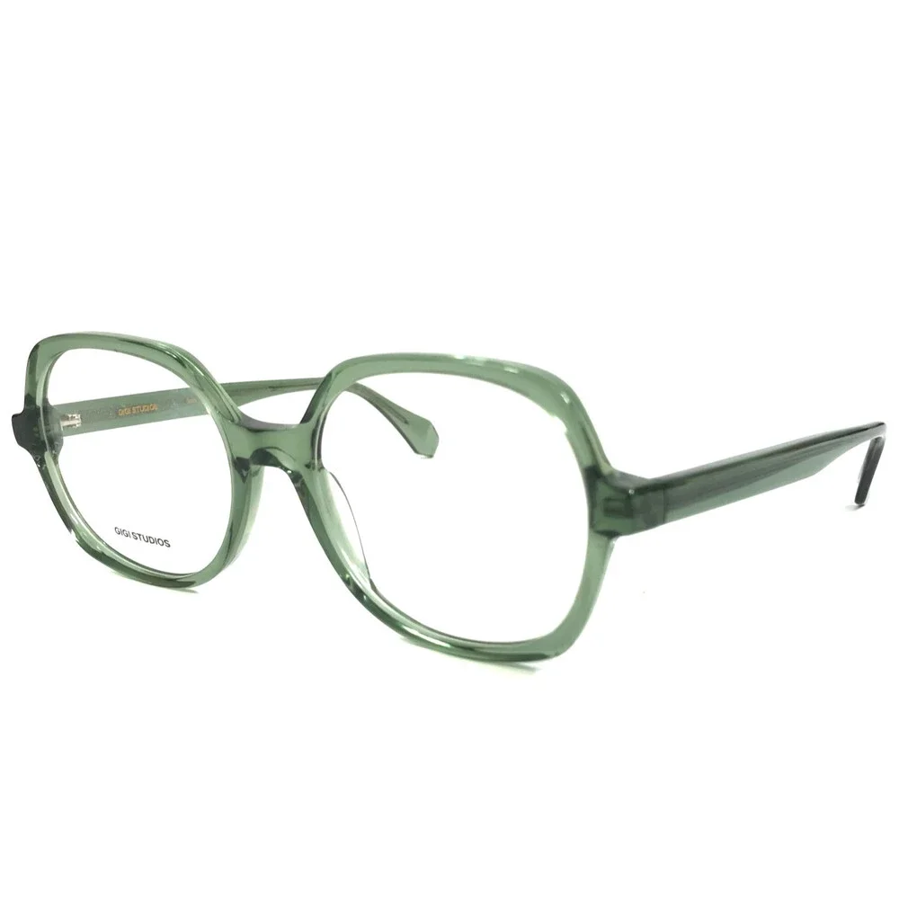 Gigi Studios Eyeglasses Frames BRIELLE 6933/7 Clear Transparent Green 52-17-140